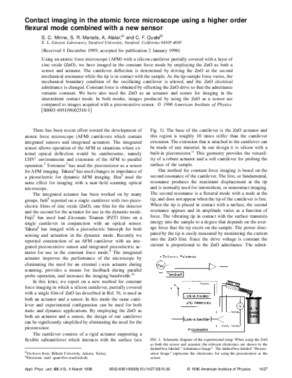 (PDF) Contact imaging in the atomic force microscope using a higher ...