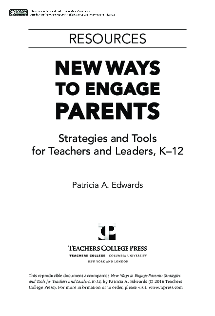 (PDF) New Ways to Engage Parents: Strategies and Tools for Teachers and ...