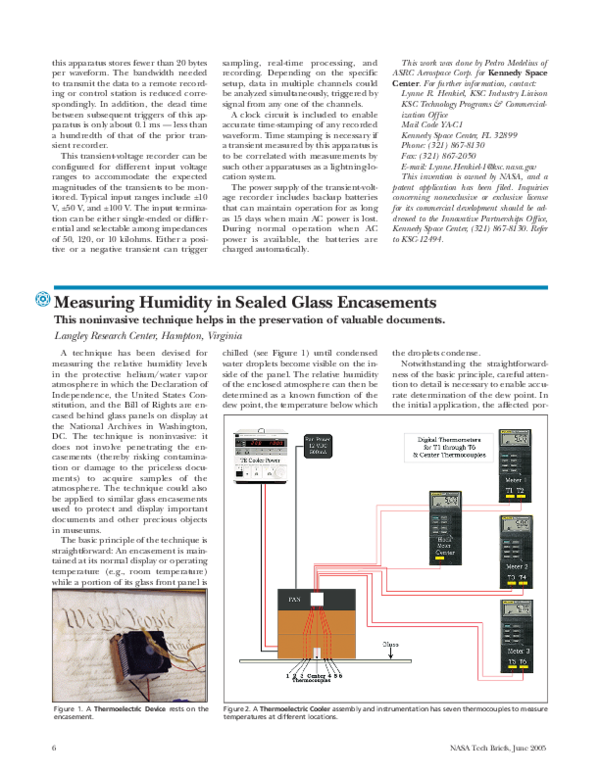 (PDF) Measuring Humidity in Sealed Glass Encasements