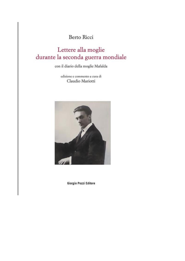 (PDF) Berto Ricci, Lettere alla moglie durante la seconda guerra ...