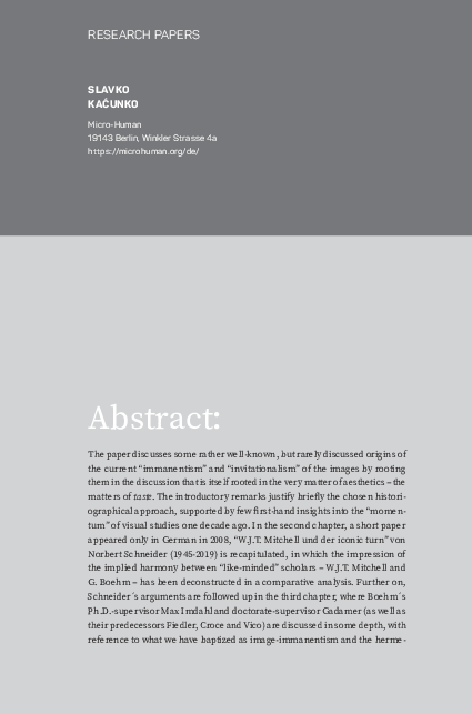 (PDF) Image Studies as Taste Studies? A Historiographic (Re-)view on ...