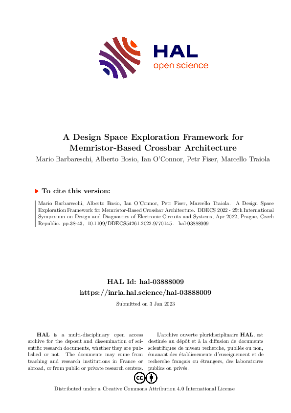 (PDF) A Design Space Exploration Framework for Memristor-Based Crossbar ...