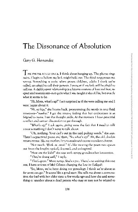 (PDF) The Dissonance of Absolution