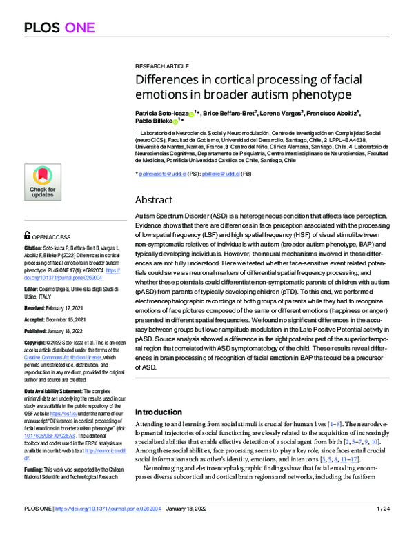 (PDF) Differences in cortical processing of facial emotions in broader ...