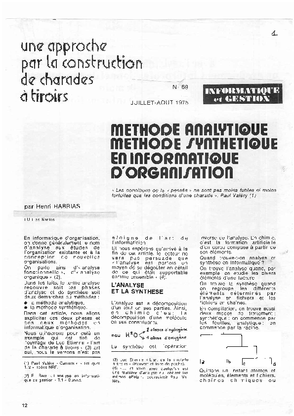 (PDF) Méthode analytique, méthode synthétique en informatique d — free download