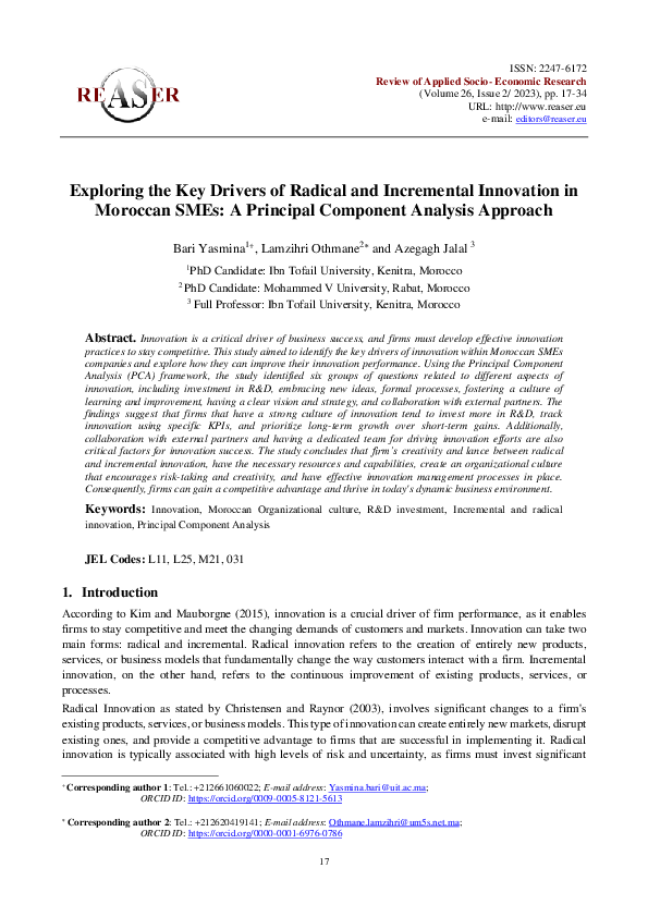 (PDF) Exploring the Key Drivers of Radical and Incremental Innovation ...