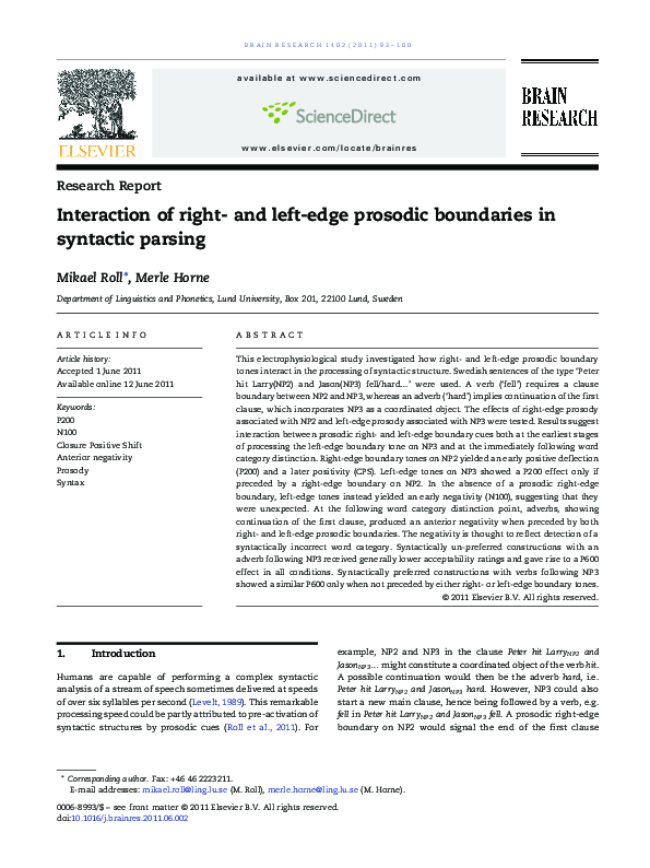 (PDF) Interaction of right- and left-edge prosodic boundaries in ...
