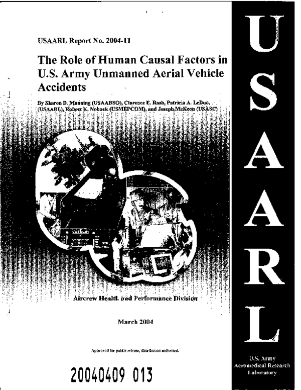 (PDF) The Role of Human Causal Factors in U.S. Army Unmanned Aerial ...