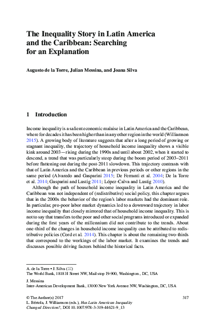 (PDF) The Inequality Story in Latin America and the Caribbean ...