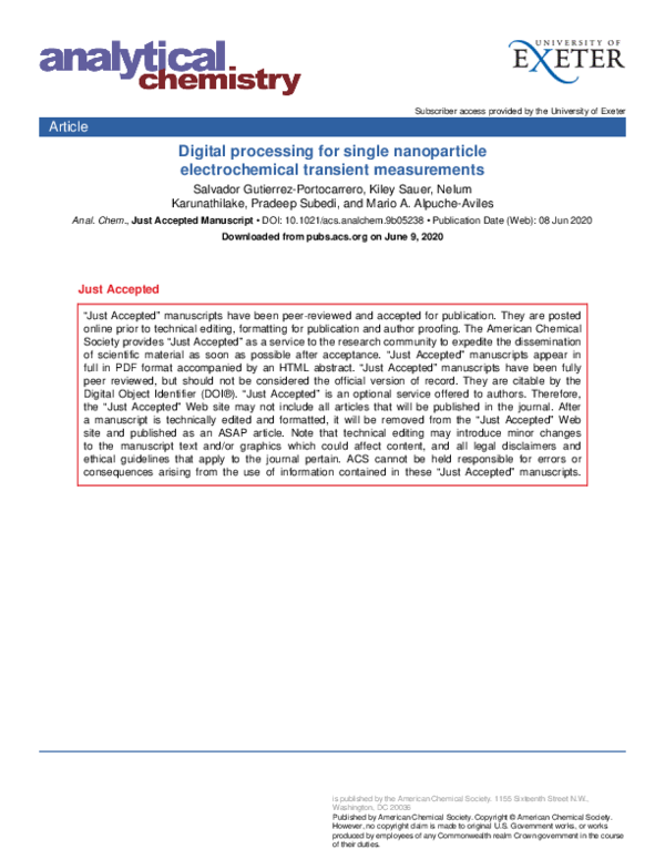 (PDF) Digital Processing for Single Nanoparticle Electrochemical ...