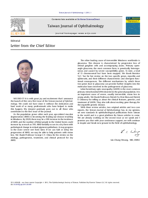 (PDF) Letter from the Chief Editor