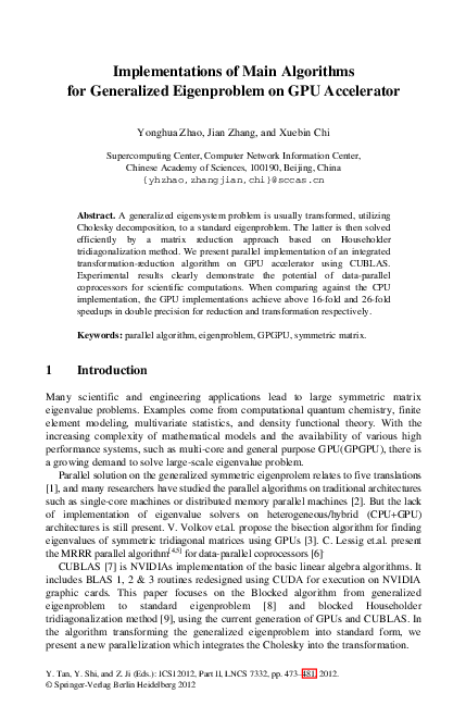 (PDF) Implementations of Main Algorithms for Generalized Eigenproblem ...