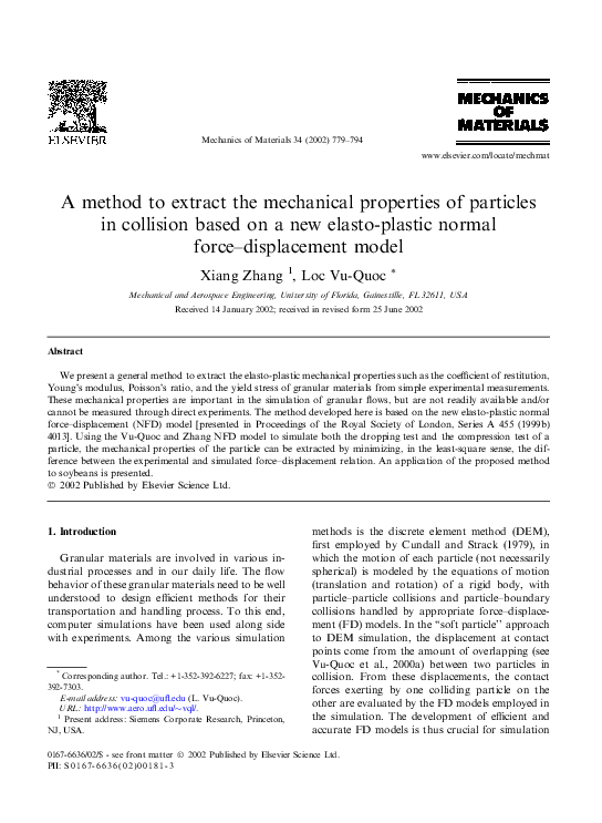 (PDF) A method to extract the mechanical properties of particles in ...