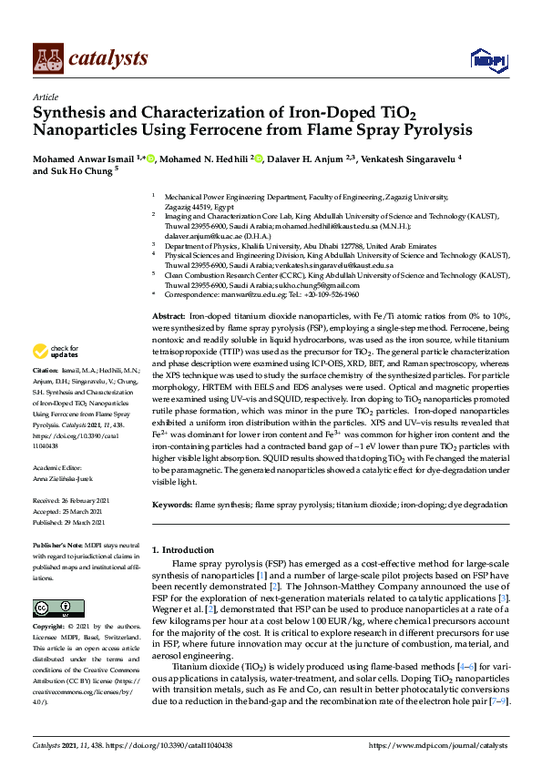 (PDF) Synthesis and Characterization of Iron-Doped TiO2 Nanoparticles ...