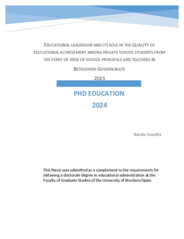(PDF) EDUCATIONAL LEADERSHIP AND ITS ROLE IN THE QUALITY OF EDUCATIONAL ...