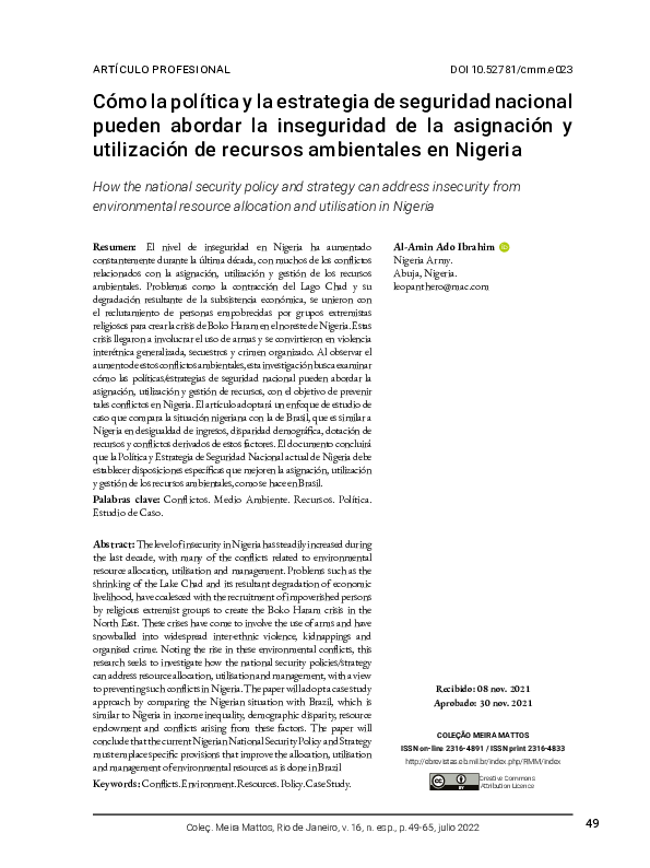 (PDF) Cómo la política y la estrategia de seguridad nacional pueden ...