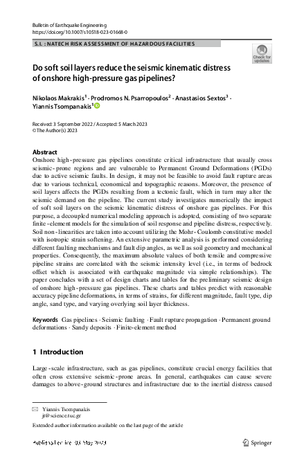 (PDF) Do soft soil layers reduce the seismic kinematic distress of ...
