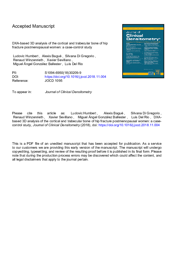 (PDF) DXA-Based 3D Analysis of the Cortical and Trabecular Bone of Hip ...