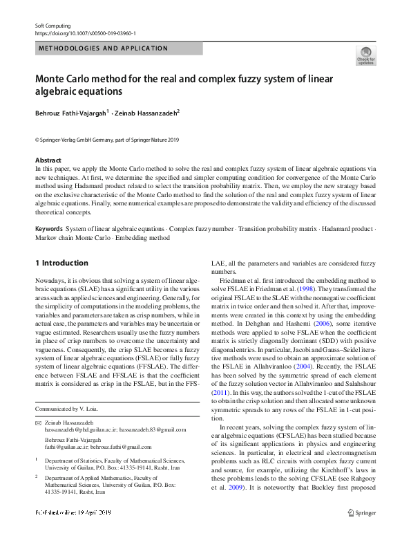 (PDF) Monte Carlo method for the real and complex fuzzy system of ...