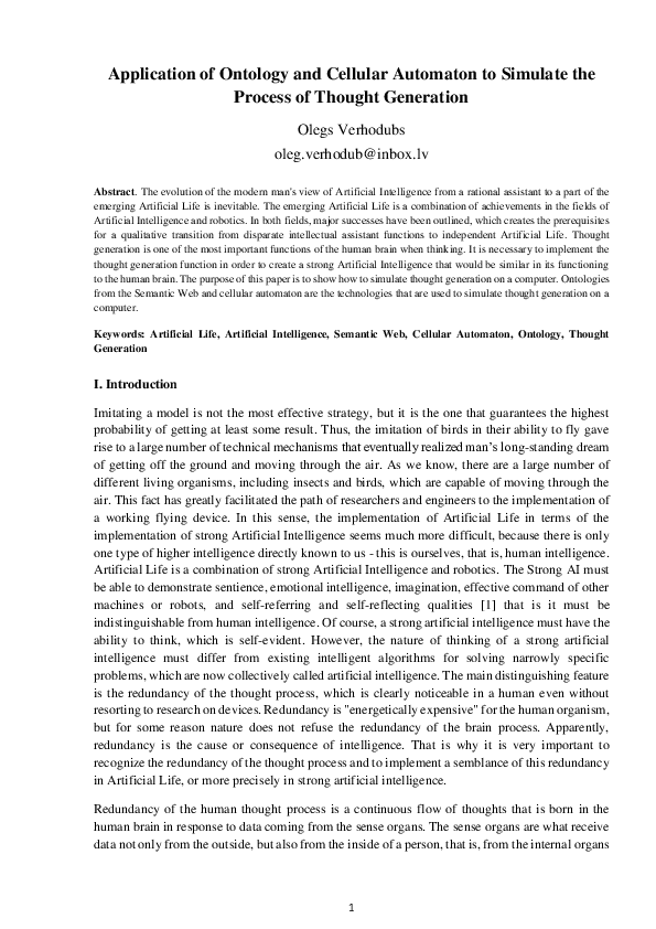 (PDF) Application of Ontology and Cellular Automaton to Simulate the ...