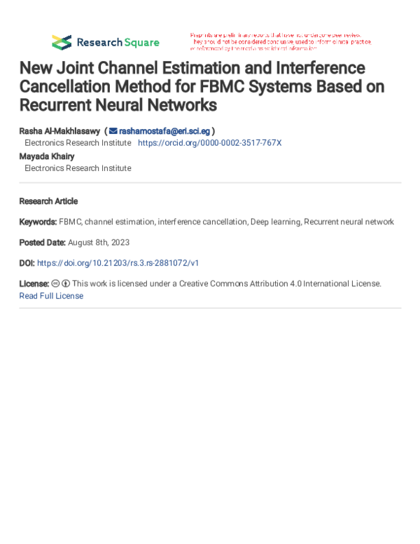 (PDF) New Joint Channel Estimation and Interference Cancellation Method ...