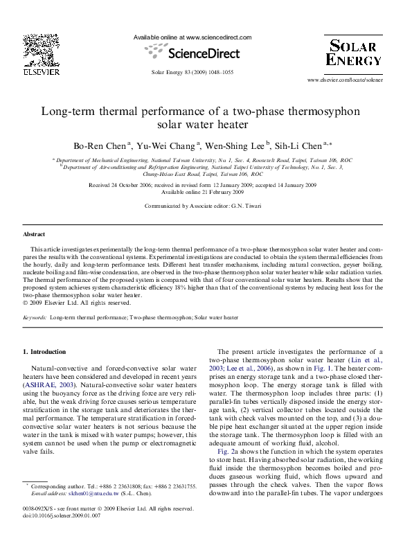 (PDF) Long-term thermal performance of a two-phase thermosyphon solar ...