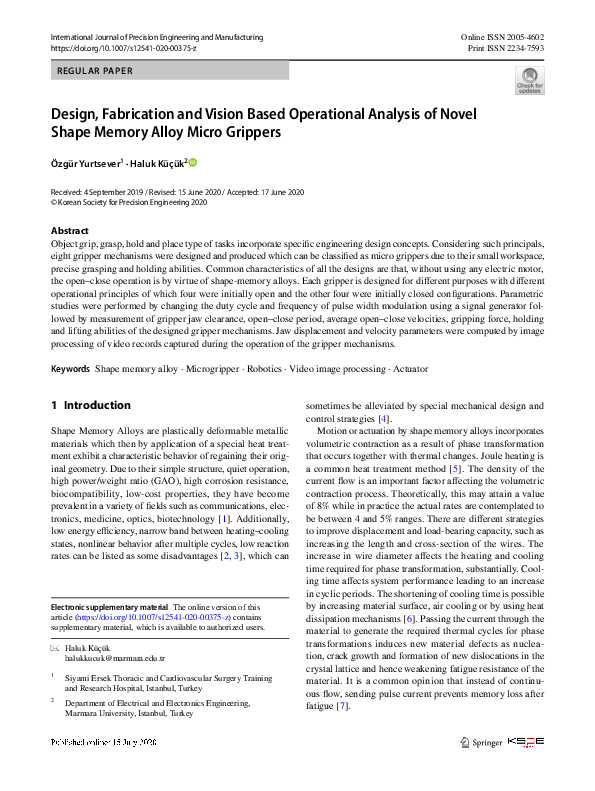 (PDF) Design, Fabrication and Vision Based Operational Analysis of ...