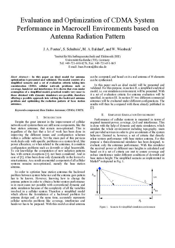 (PDF) Evaluation and Optimization of CDMA System Performance in ...