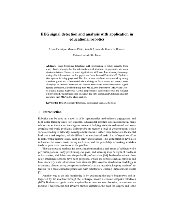 (PDF) EEG signal detection and analysis with application in educational ...