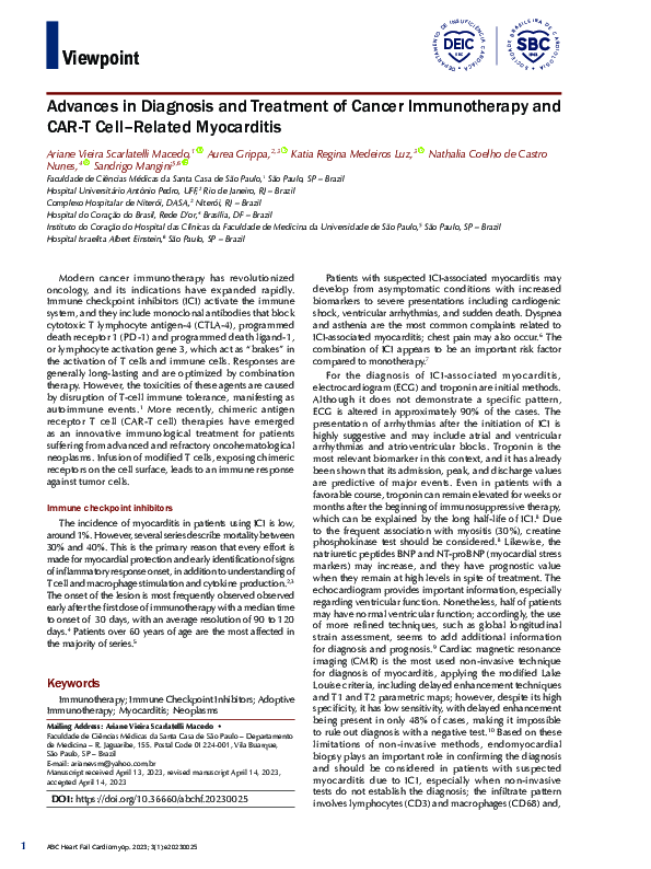 (PDF) Advances in Diagnosis and Treatment of Cancer Immunotherapy and ...