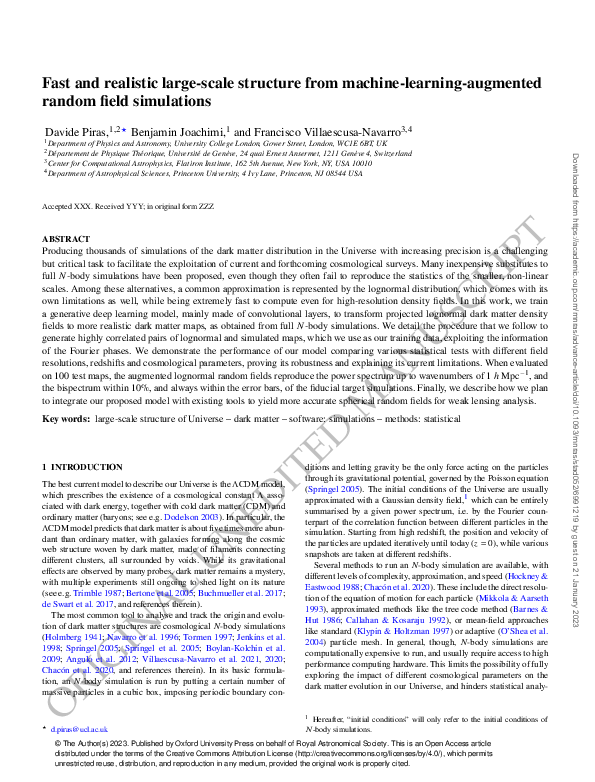 (PDF) Fast and realistic large-scale structure from machine-learning ...