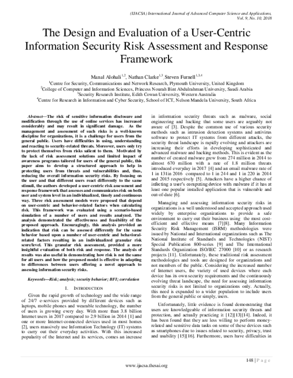 (PDF) The Design and Evaluation of a User-Centric Information Security ...