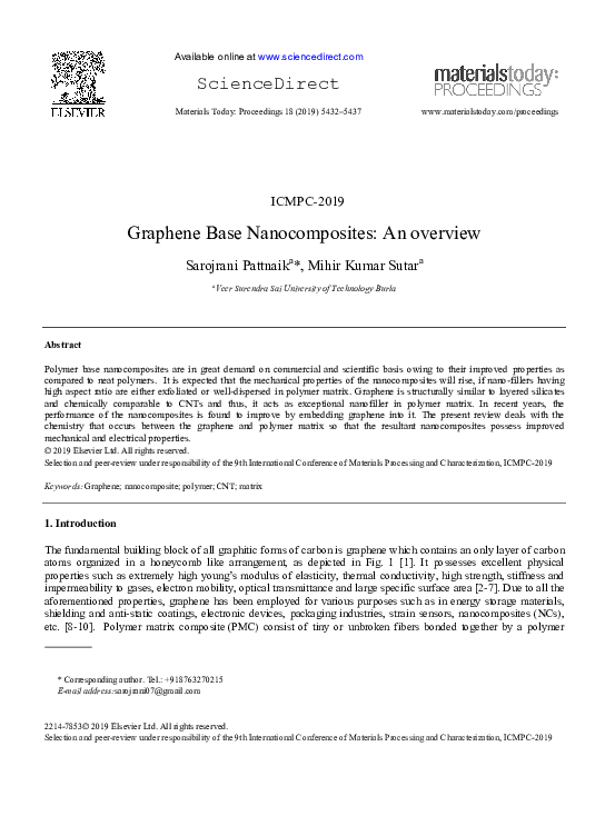 (PDF) Graphene Base Nanocomposites: An overview