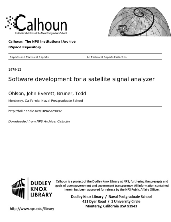 (PDF) Software Development for a Satellite Signal Analyzer