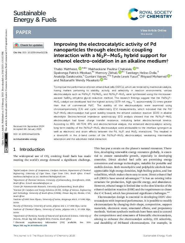 (PDF) Improving the electrocatalytic activity of Pd nanoparticles ...