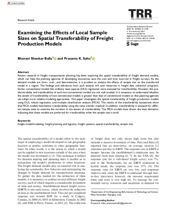 (PDF) Examining the Effects of Local Sample Sizes on Spatial ...