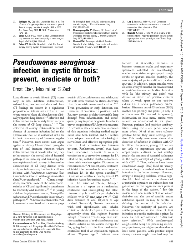(PDF) Pseudomonas aeruginosa Infection in Cystic Fibrosis: Biosynthesis ...