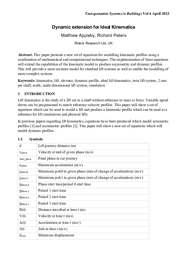 (PDF) Dynamic extension for Ideal Kinematics