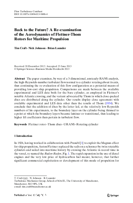 (PDF) Back to the Future? A Re-examination of the Aerodynamics of ...