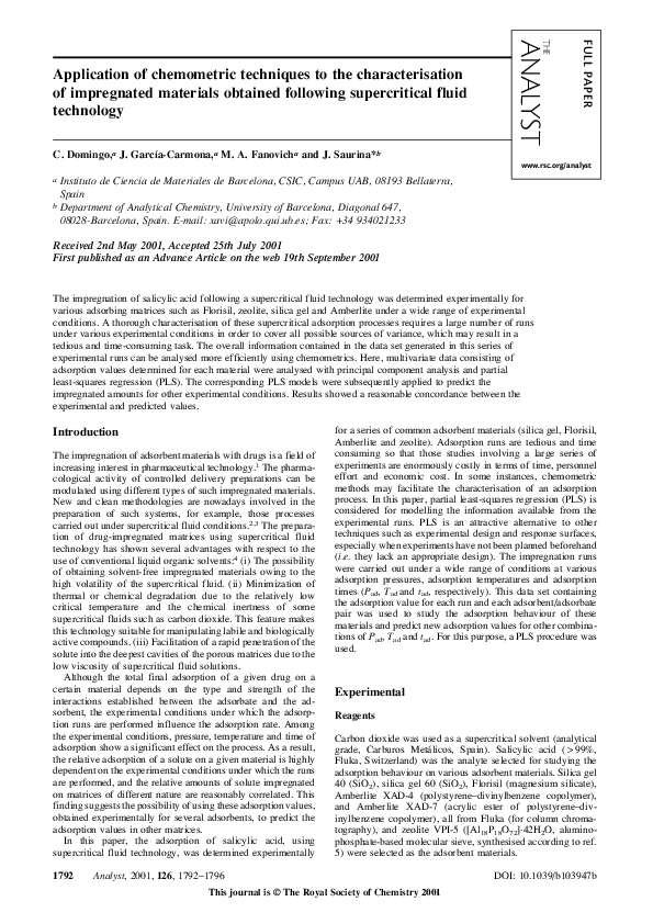 (PDF) Application of chemometric techniques to the characterisation of ...