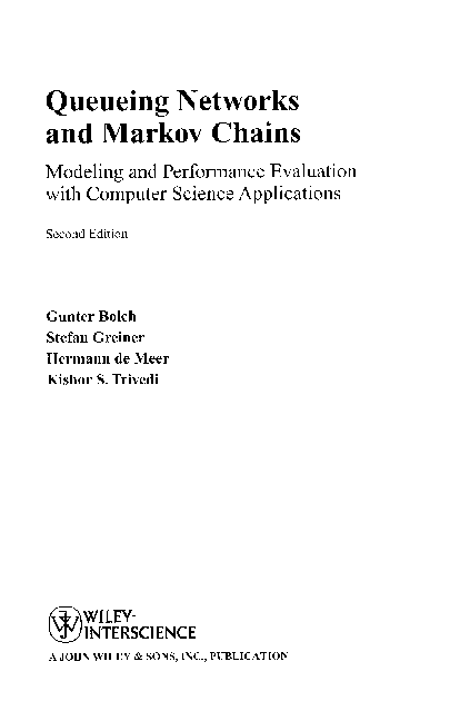(PDF) Queueing Networks and Markov Chains