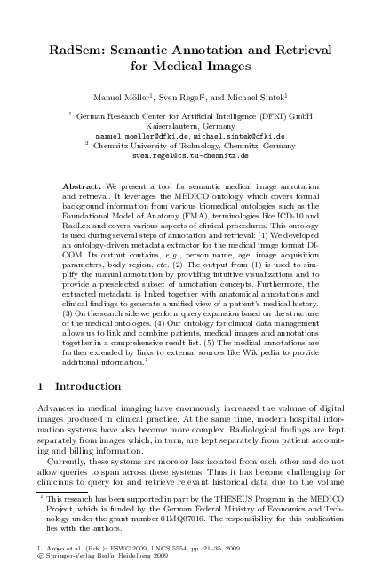 (PDF) RadSem: Semantic Annotation and Retrieval for Medical Images