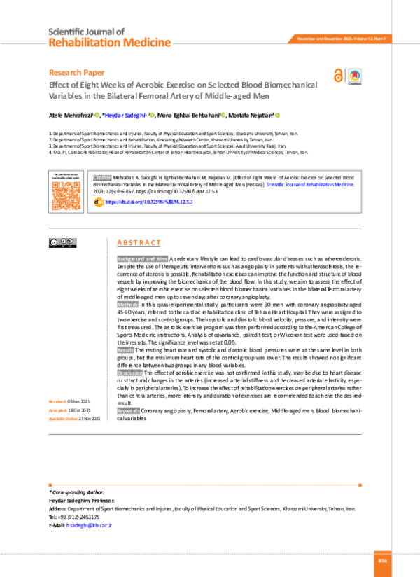 (PDF) Effect of Eight Weeks of Aerobic Exercise on Selected Blood ...