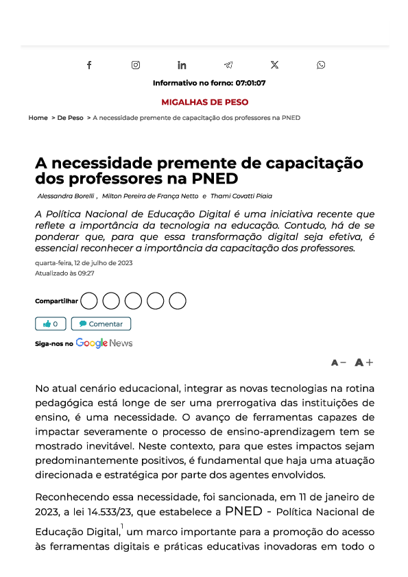 (PDF) A Necessidade Premente de Capacitação dos Professores na Política ...