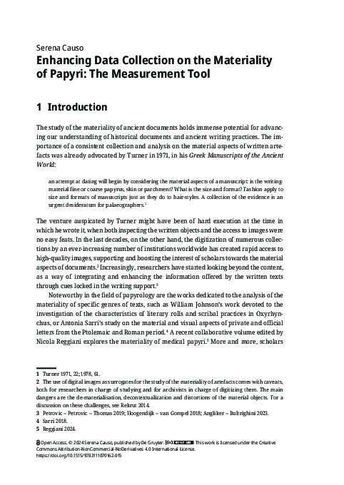 (PDF) Enhancing Data Collection on the Materiality of Papyri: The ...