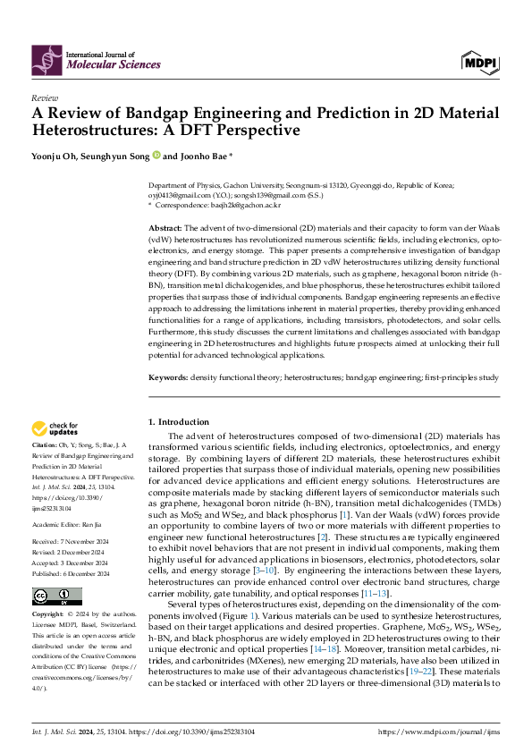 (PDF) A Review of Bandgap Engineering and Prediction in 2D Material ...