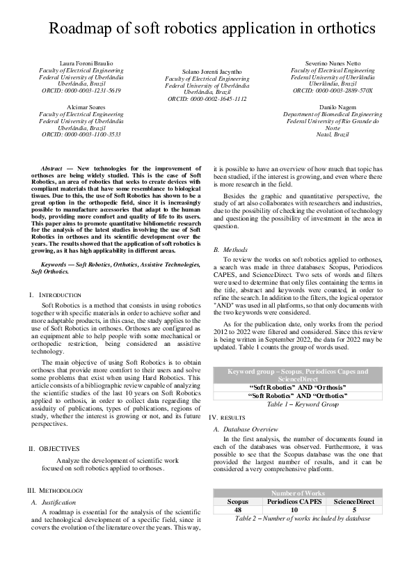 (PDF) Roadmap of soft robotics application in orthotics