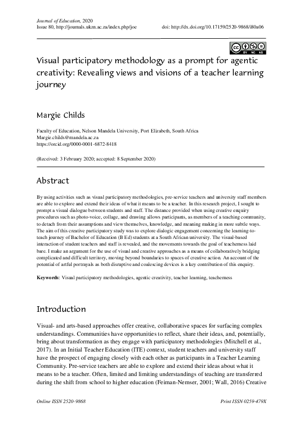 (PDF) Visual participatory methodology as a prompt for agentic ...