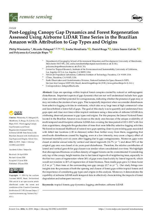(PDF) Post-Logging Canopy Gap Dynamics and Forest Regeneration Assessed ...