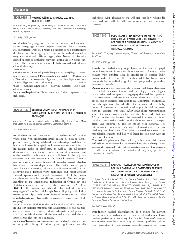 (PDF) SF004/#1120 Sentinel lymph node mapping with indocyanine green ...